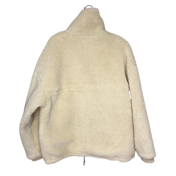 Varley Posey Sherpa Pullover Cozy Soft Jacket Sweater Sandshell Cream - Picture 11 of 13